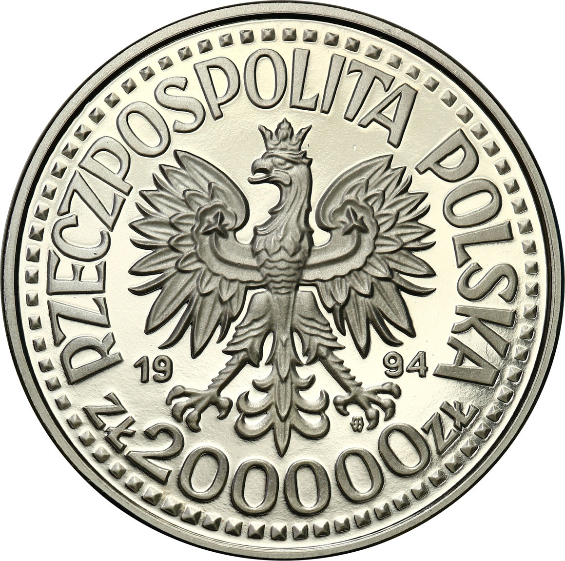 PRL. PRÓBA Nikiel 200 000 złotych 1994 - Inwalidzi